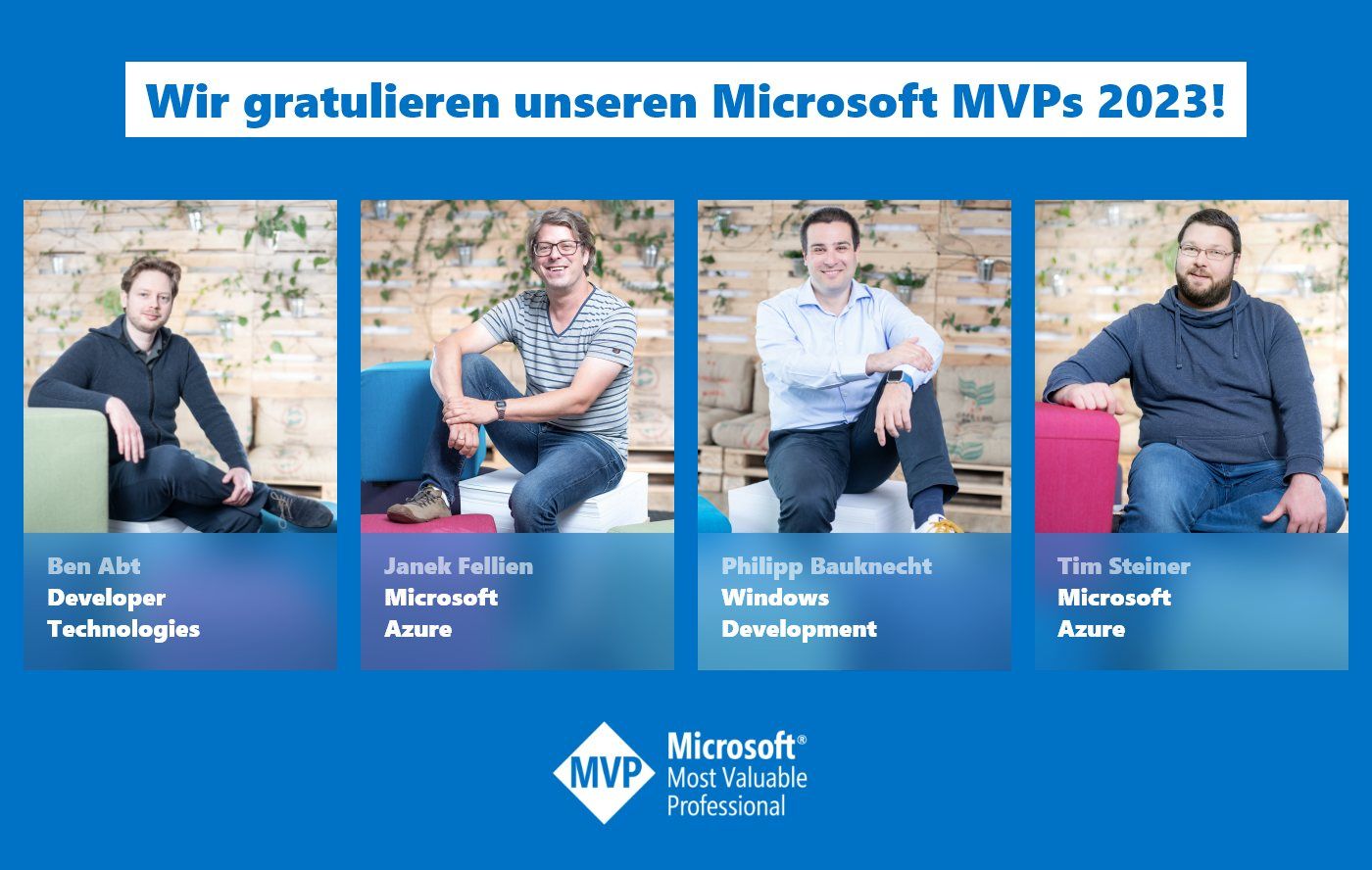 Herzlichen Glückwunsch unseren Microsoft Most Valuable Professionals